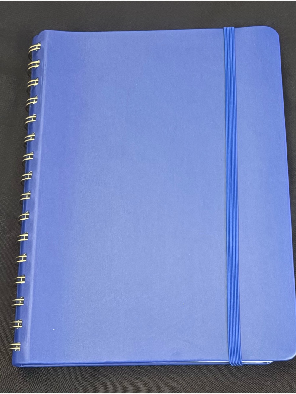 Blue Flex Cover Spiral-Bound Notebook with Elastic Closure - NEW